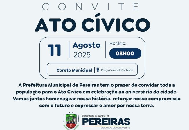 Ato Cívico em comemoração ao aniversário da nossa cidade.