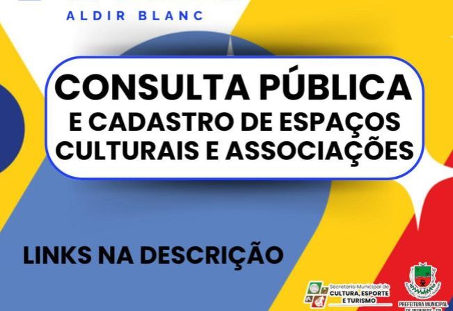 Consulta Pública visando colher sugestões da comunidade artística de nossa cidade